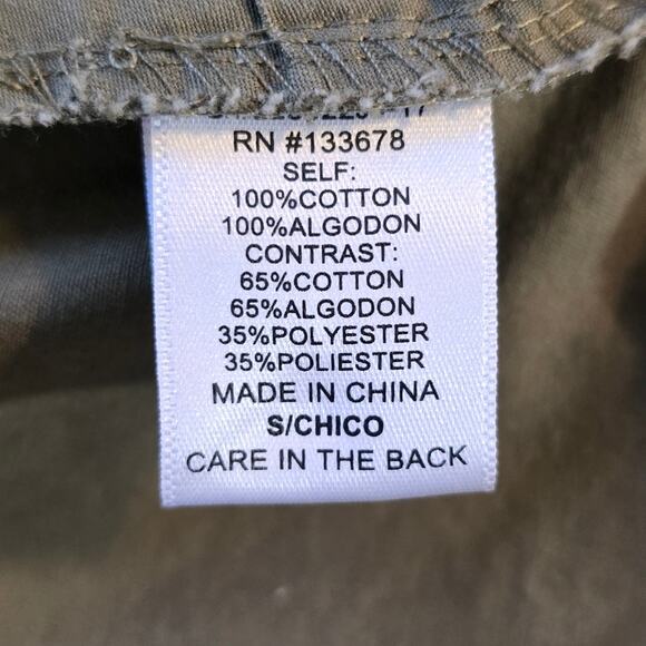 M 2Sable Womens Olive Green Gray Hoodie Layered Look Jacket Size S Utility Cargo - Picture 9 of 9